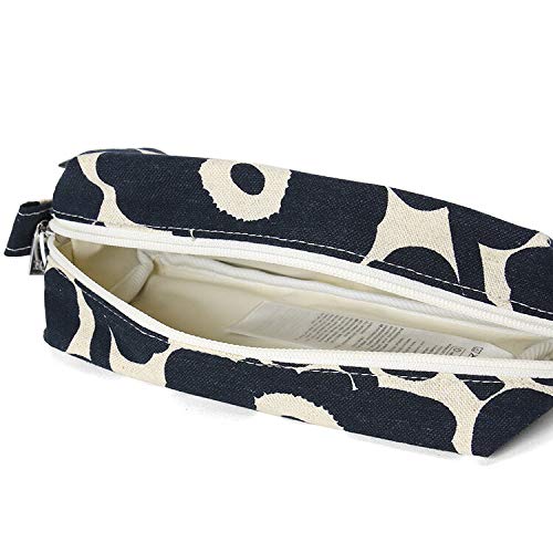 Marimekko Mini Unikko Pouch, Tise, Cotton/Dark Blue, 70531-851 [Parallel Import]