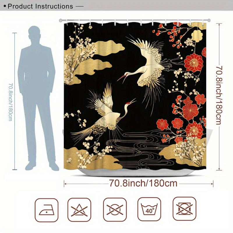 Elegant Japanese Artistry Wall Tapestry for Sophisticated Home Decor, Featuring a Stunning Composition of Graceful White