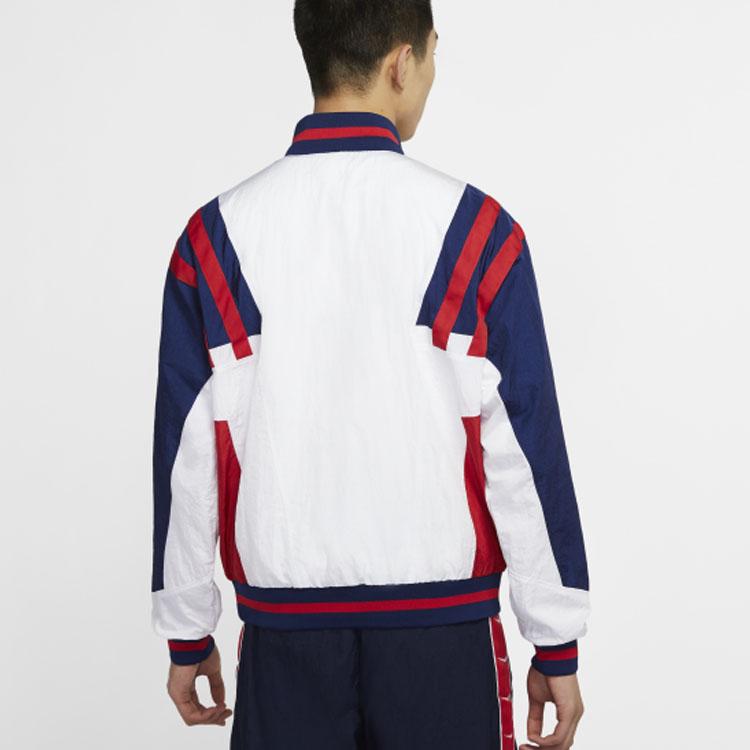 Nike Sportswear Stand Collar Raglan Sleeve Woven Jacket Men Outerwear White CJ4922-100