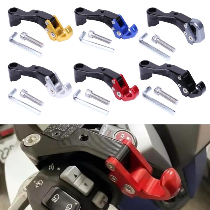 Curved Motorcycle Carry Hook for Shopping and Personal Bags, Accessory Mount Design with Included Mounting Screw Pack