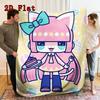 Custom Tiyoko 2D Flat Pattern Flannel Blanket High Quality All Seasons Warmth and Comfort Perfect for Christmas Gifts.DMT0925349