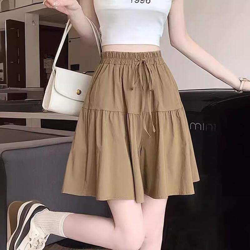 LANGSHA Women's Japanese Style High-Waist Skort Shorts