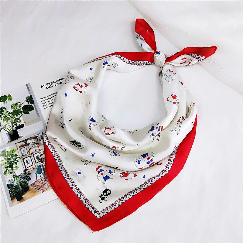 Fashion Paisley Print Kerchief Women Hair Scarf Silk Headband Bandana Head Scarves Female 70*70cm Square Hijab Scarfs For Ladies