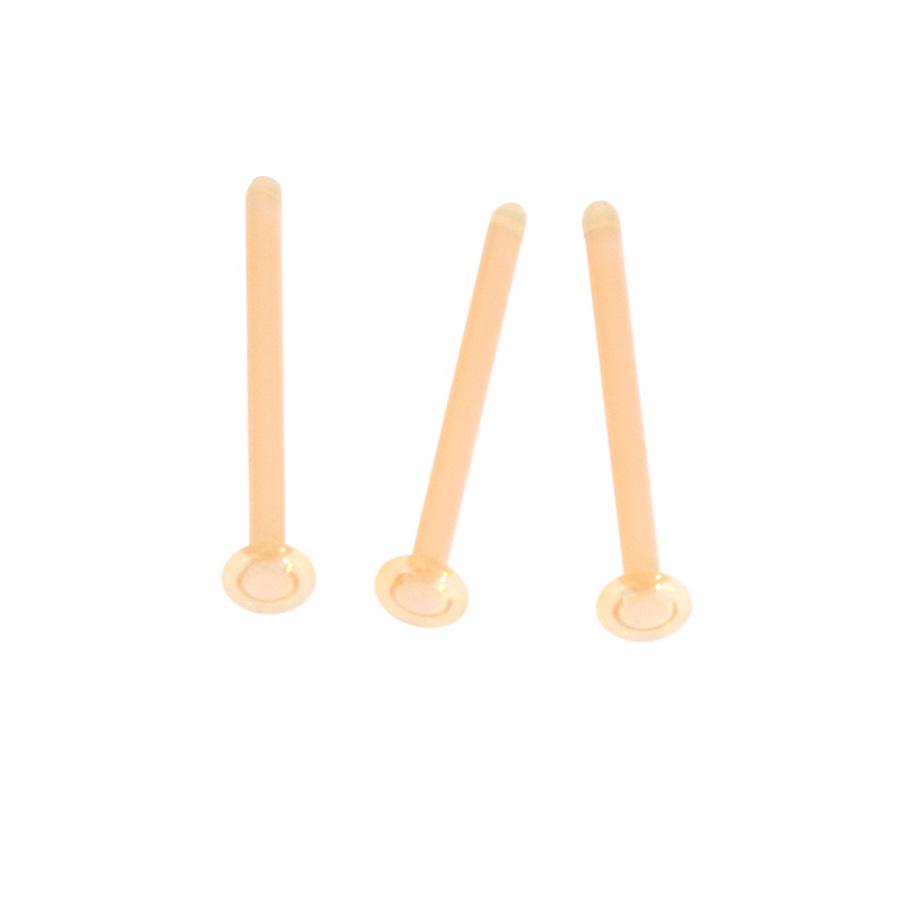 2024 Invisible Glass Ear and Nose Studs: Lead-Free, Nude, 0.8-2.0mm