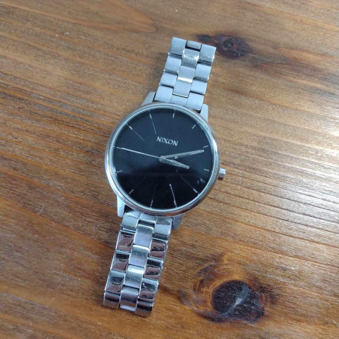 Used [NIXON] KENSINGTON Watch Silver Black UNISEX