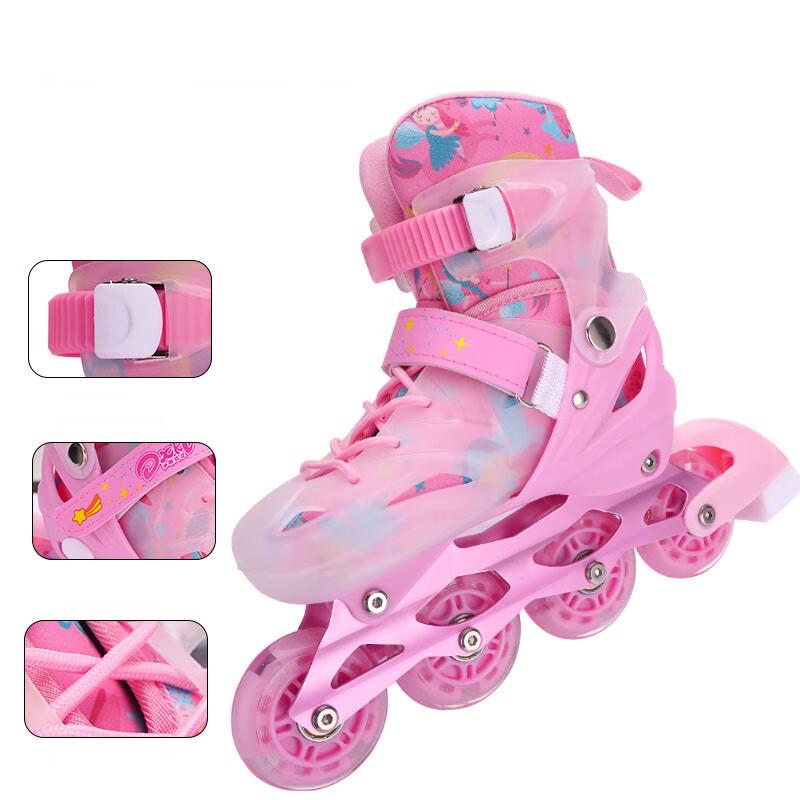 Jingxin Kids' Professional Adjustable Full Flash Inline Skates