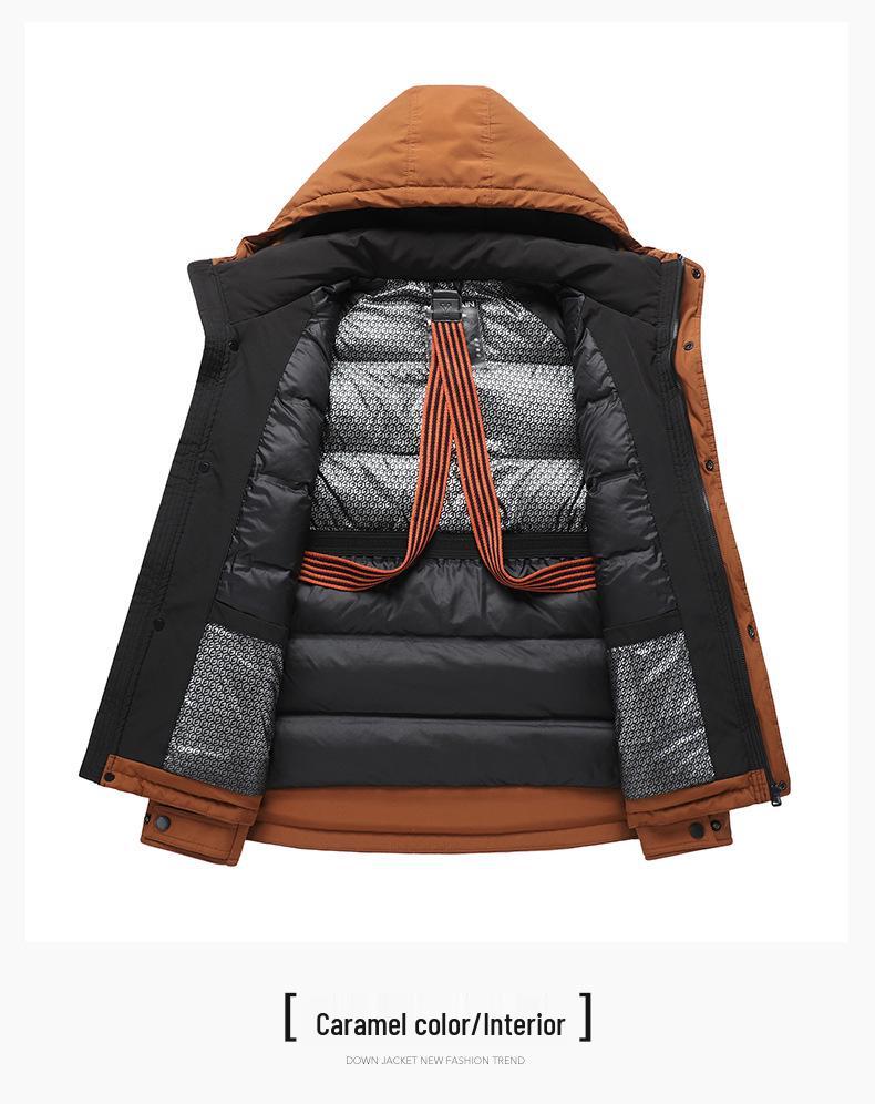 Men's Winter Thickened Down Jacket: Trendy, High-End Workwear for Cold Weather