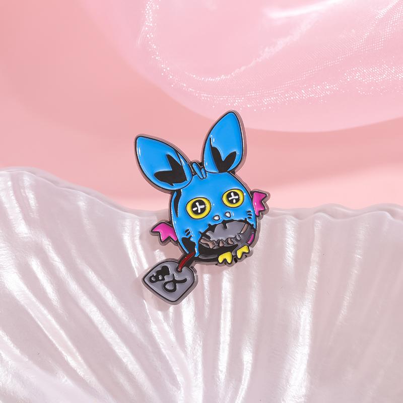 Blue Elf Enamel Pins Custom Cartoon Anime Character Brooches Lapel Badges Animal Jewelry Gift for Friends