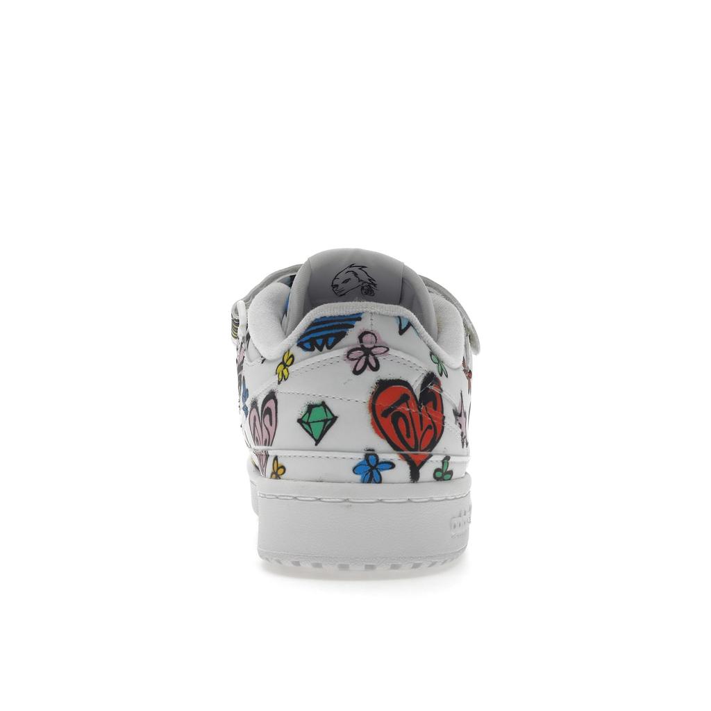 Jeremy Scott x adidas Forum 84 Low Monogram Buty Unisex Biały Chmurny Biały Rdzenny Czarny GX9668