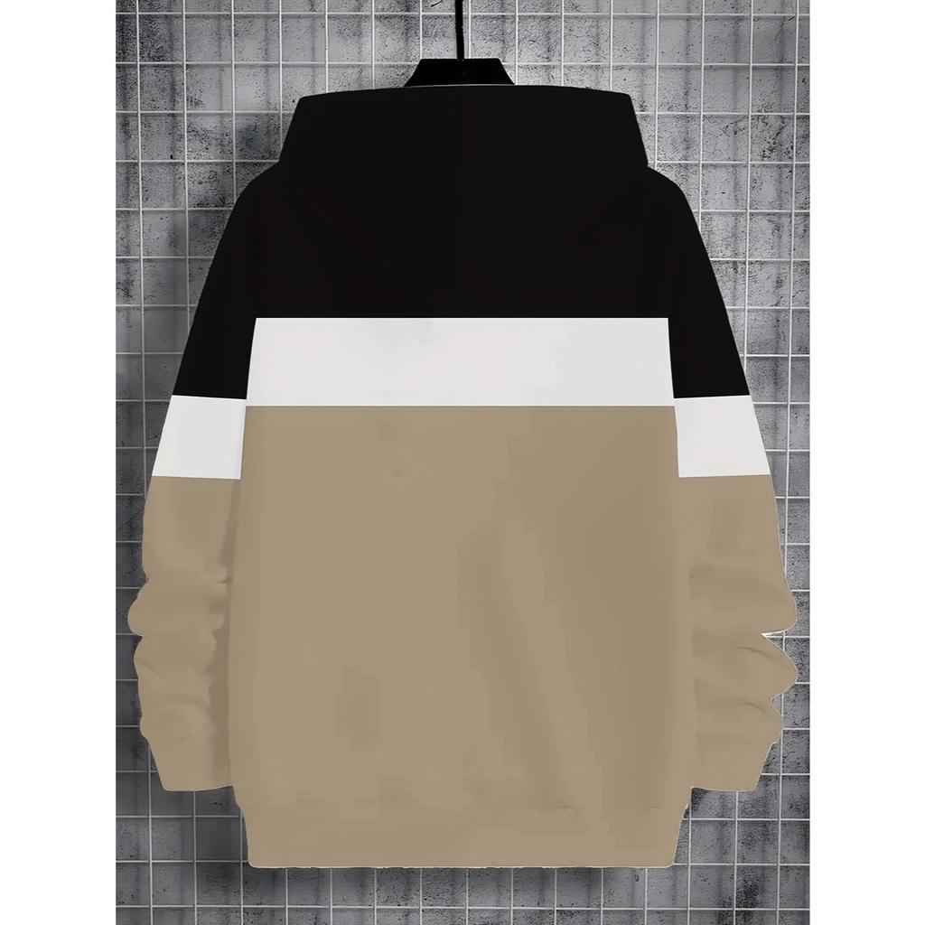 3D printed casual pullover for boys in spring, autumn, and winter, long sleeved sportswear for boys outdoors