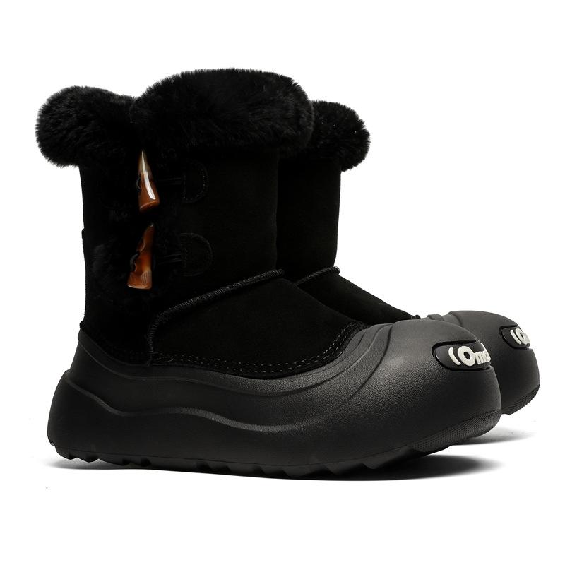 

3657 Улыбка Зимние ботинки Мужские и женские парные Натуральная кожа Толстая подошва Теплые Ботинки с большим носком Зимние Теплые хлопковые ботинки на флисе 44