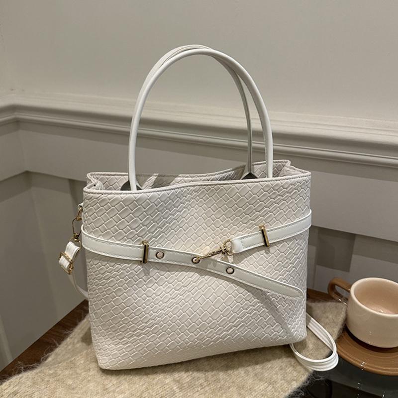 Fall New Woven Bucket Bag Women Minimalist Versatile Shoulder Crossbody High-end Handheld Purse CLE