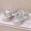 Summer Girls Princess Sandals Crystal Flower Sandals Children's Shoes Baby Girl Rhinestone Sandals Crystal Shoes