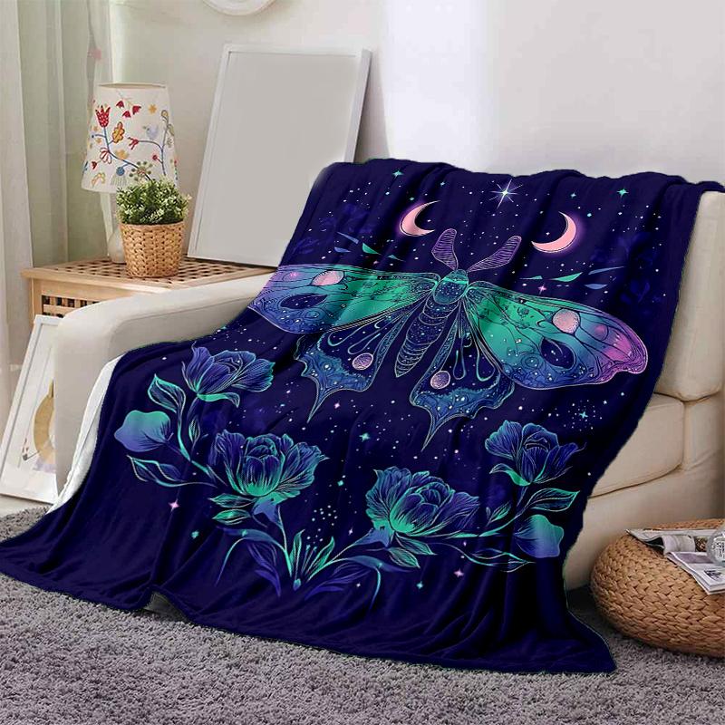 1pc Butterfly Art Blanket,Living Room, Travel, Camping, Car Blankets