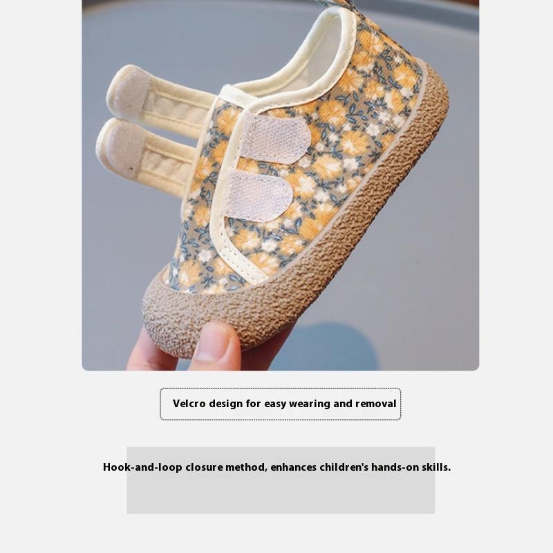 Frühling und Herbst Neue Koreanische Version Mädchen Blumen Bequeme Weichsohlige Canvas Schuhe