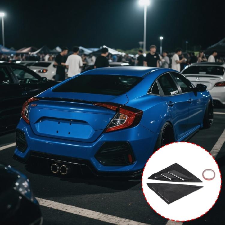 Weather Resistant ABS Automotive Louvers Rear Window Side Vent Shutter Louver Cover Trim Car Accessories