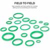 530pcs/set Assortment Set Air Conditioning O Ring Kit Green O-Type Sealing Rubber Ring  Compressor