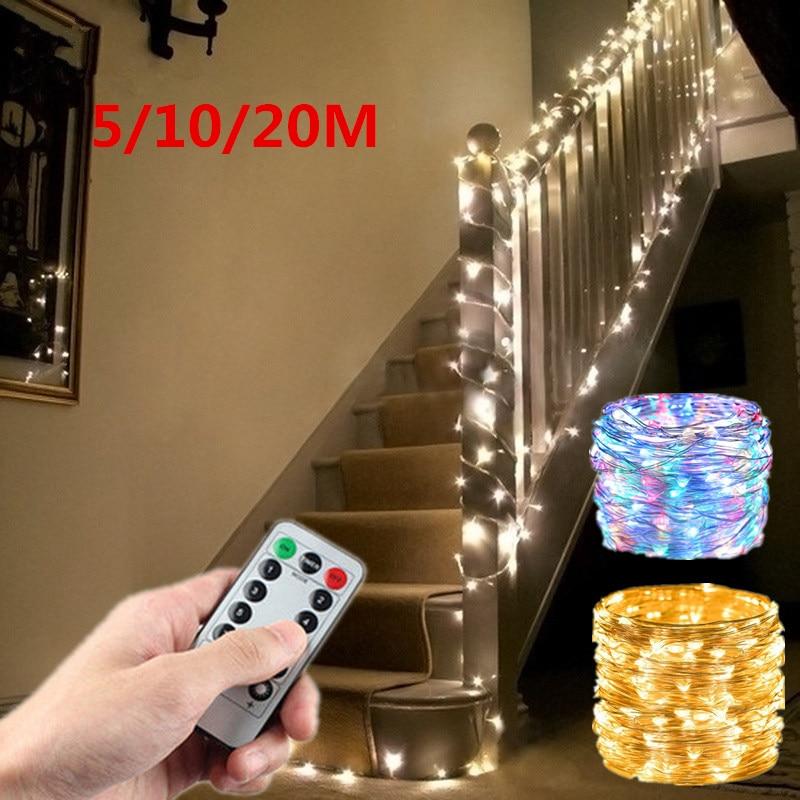 

Рождественский декор гирлянды гирлянды рождественские украшения для дома 5 м-20 м светодиодные новогодние украшения