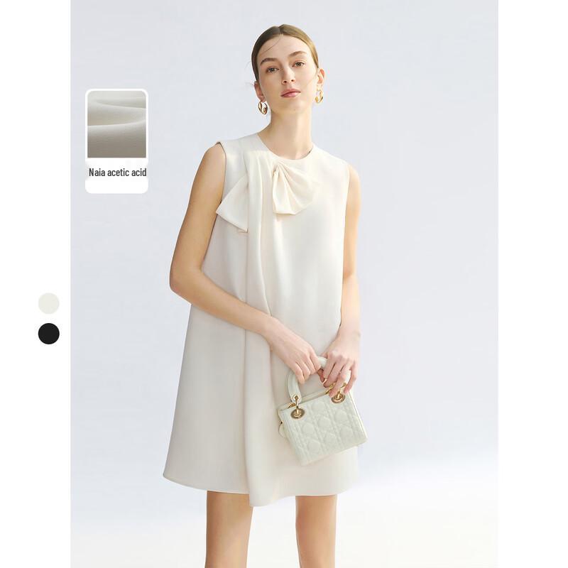 

LANCY Premium Diacetate Bow-Knot A-Line Sleeveless Dress M