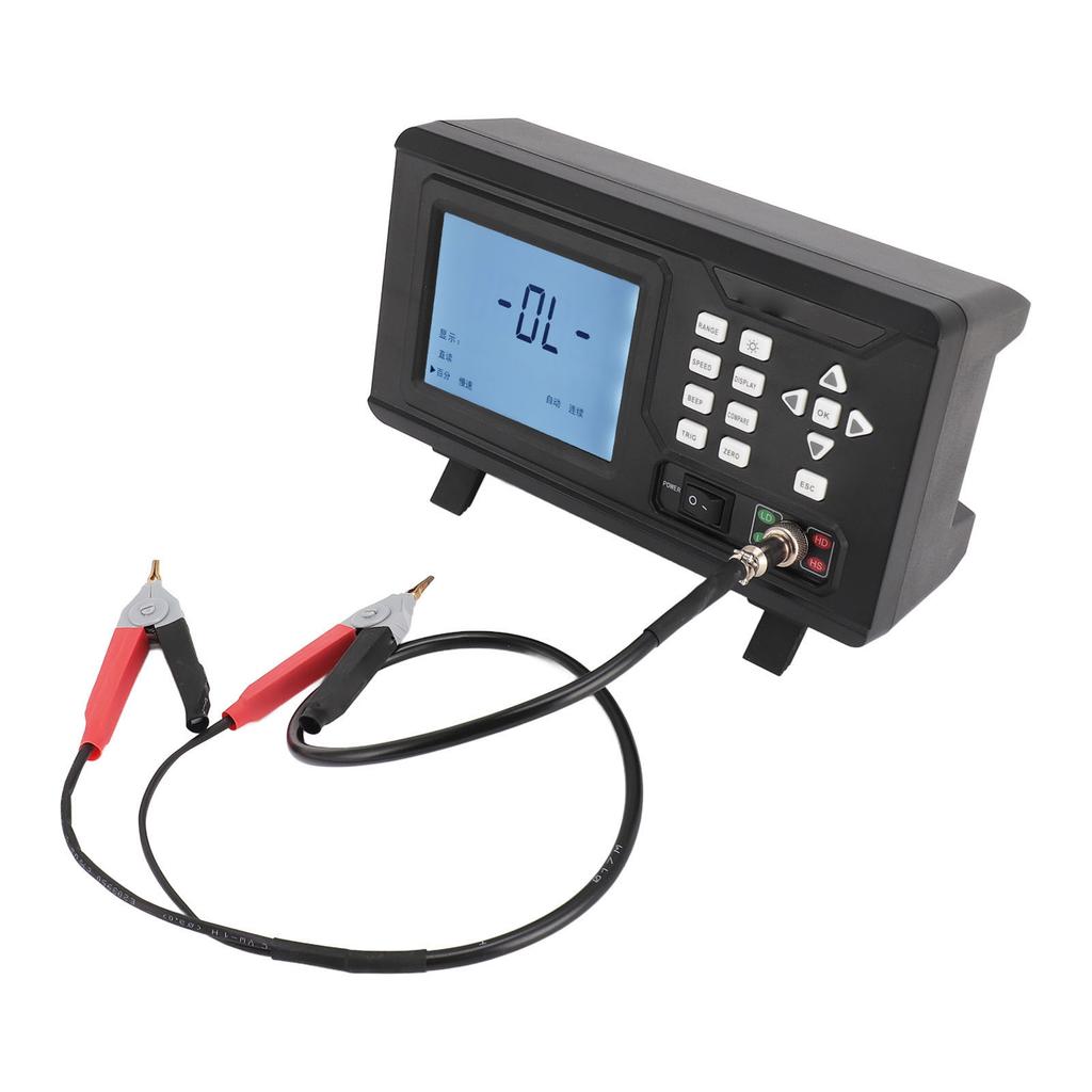 Resistance Tester 10u Ohm  To 2M Ohm  LCD Display Portable Low Resistance Milliohm Tester