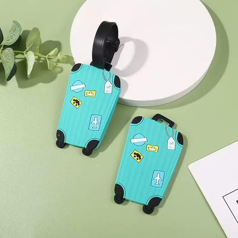 PVC Travel Suitcase Handle Tags - Silicone Boarding Luggage ID Tags, Customizable