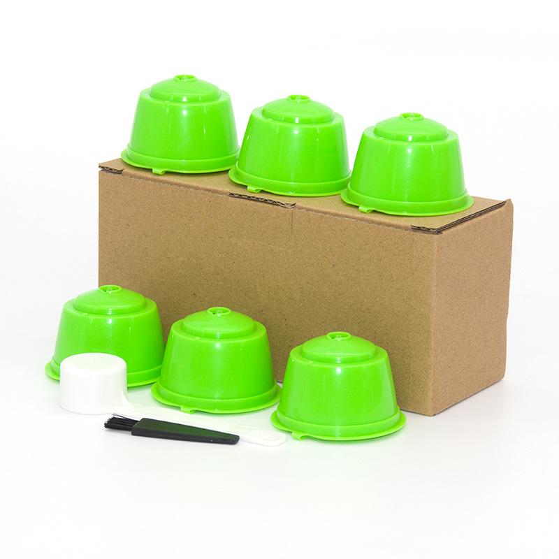6-Pack Coffee Capsule Cups for DOLCE GUSTO with Filter Box Set