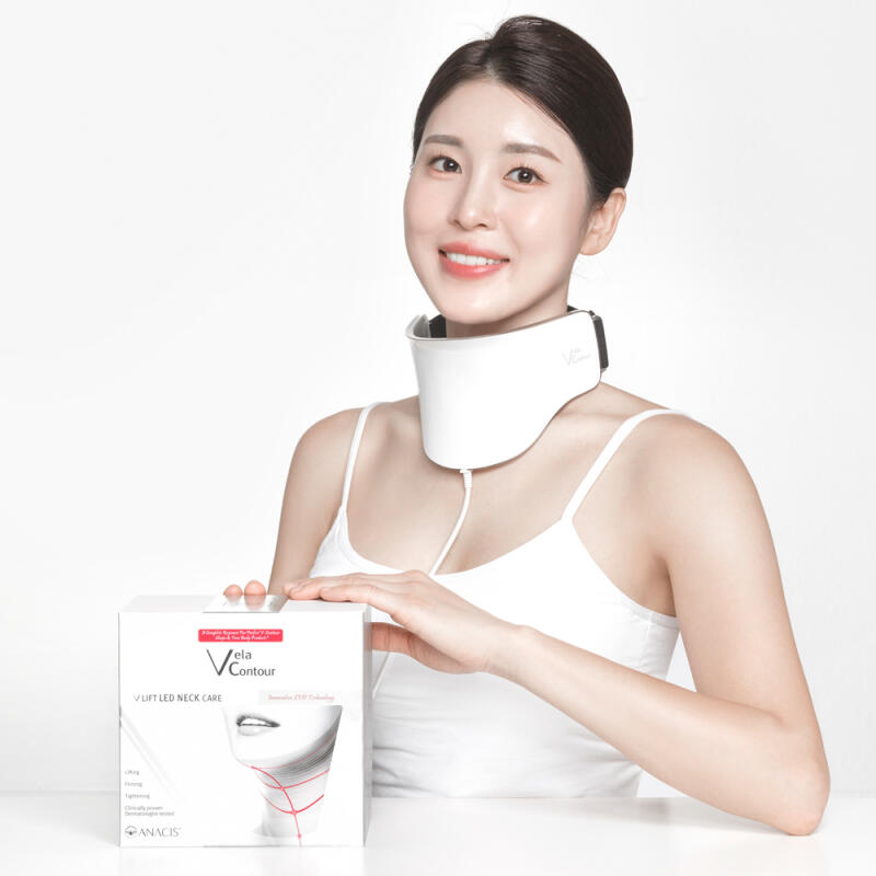 Светодиодная маска Bella Contour для ухода за шеей, устройство от морщин на шее Set (1 LED mask + 3 Bella Contours) (+40,500 won)