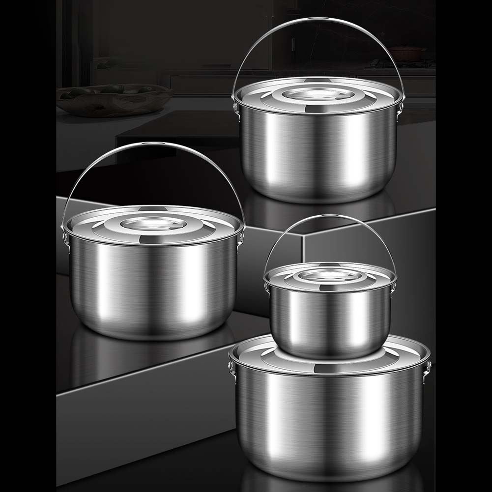 Camping Cookware Outdoor Cooking Stainless Steel Pot