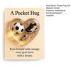 Soccer Heart Pocket Hug with Gift Card 2D Acrylic Heart-Shaped Soccer Inspirational Keepsake Emotional Support Gifts for Soccer Lovers Sports