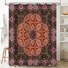 Vibrant Bath Shower CurtainWaterproof Fabric with Pink, Purple Brown Geometric Patterns for Bathroom Decor TaurusDuan Home Decor