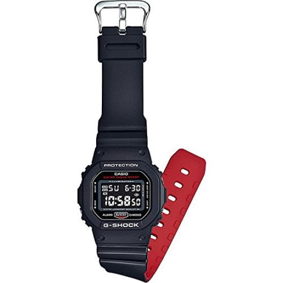 Casio Denver Digital Watches with Black and Red with Pair Boxes G-Shock Multi-Function (DW-5600HR-1)
