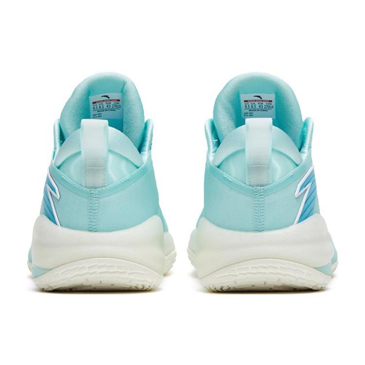 Anta Cement Bubbles 3 Fabric Slip Resistant Abrasion Resistant Low Top Basketball Shoes Men's Ice Refreshing Blue 112321604-2