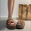 Fashion, comfortable, non-slip beach sandals, summer casual stepping on shit, muffin thick sole heightening, cross with cool slippers women