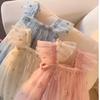 Butterfly Embroidered Mesh Dress: Summer 2025 Baby Girl Princess Puff Sleeve Skirt
