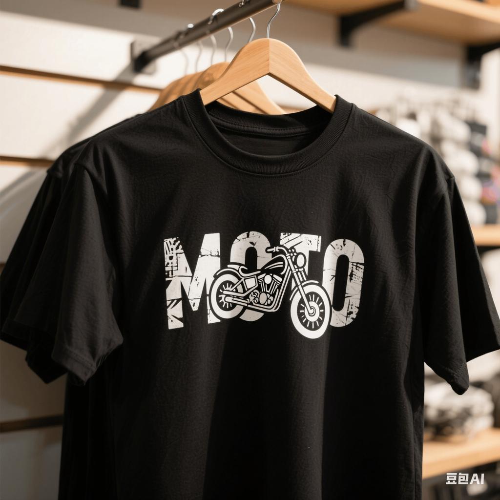 2025 Summer Men's Cotton T-shirt Motocycle Moto Wheel Print Loose Sweat-absorbing Sports Cycling Print Tee Top