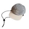 Parent Child Striped Embroidered Baseball Cap With Sun Protection For Summer Outdoor Activities
