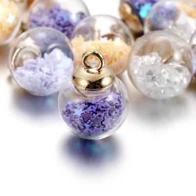 10/25/50/100 Stück Anhänger Stern Transparente Glaskugel 16mm Anhänger Basteln Bastelbedarf Handgemachter Schmuck DIY für Ohrringe Halskette