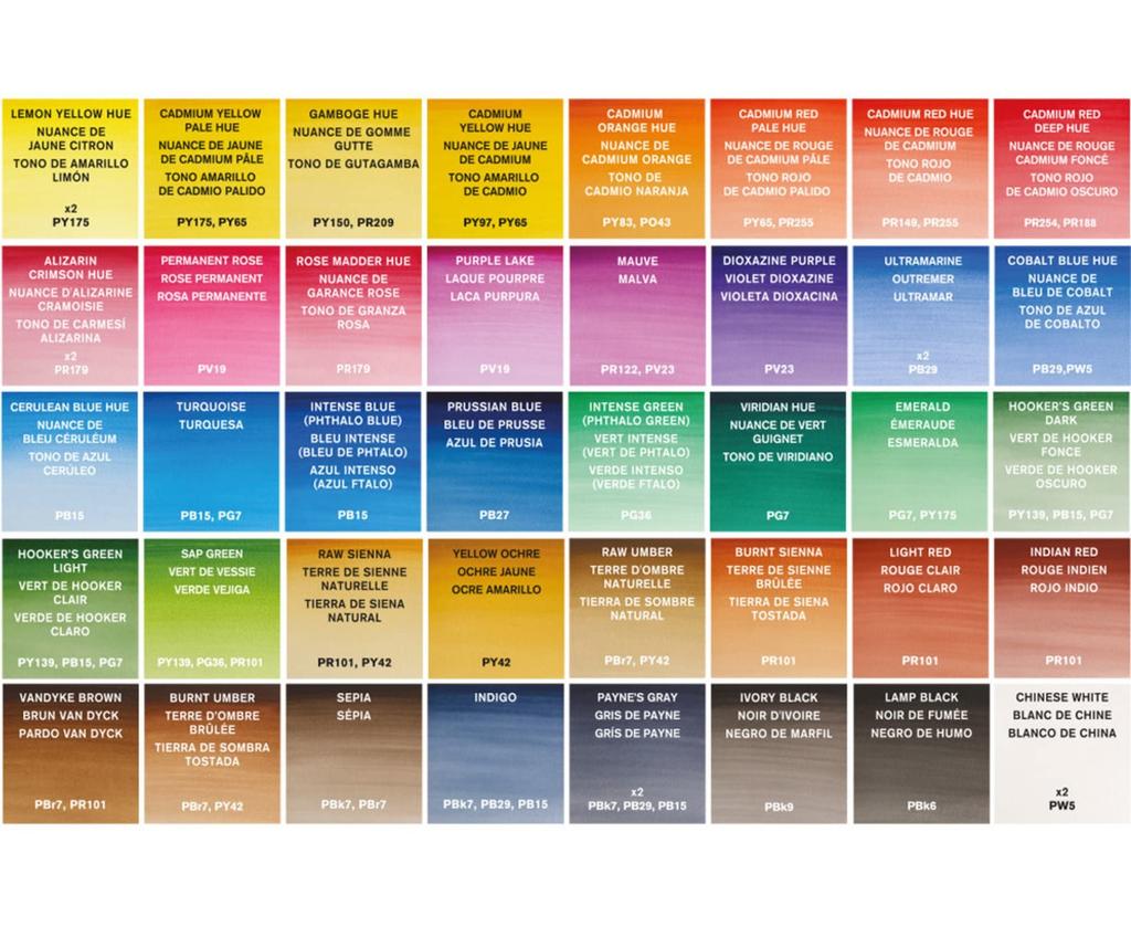 Winsor Newton Watercolor Paints Cotman Watercolor Studio Set Half Pan 40 Colors Set 18909471 &