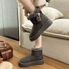 2025 winter new snow cotton boots women's platform bow casual velvet thickened warm non-slip cotton shoes