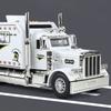 New 1/24 Alloy Trailer Truck Head Car Model Diecast Metal Container Truck Engineering Transport Vehicles Car Model Kids Toy Gift