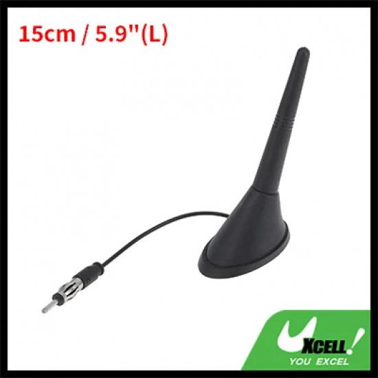 

UXCELL 9cm AM/FM Radio Signal Antenna Mount Car Radio Aerial with 15cm-500cm Cable Black Rubber ABS Metal Automotive Electronics 9cm-15cm