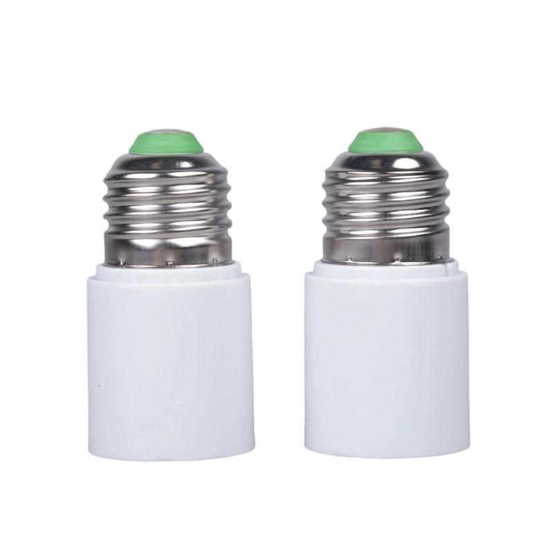 2Pieces E27 Lamp Socket Extenders Adapter 65Mm Length Lamp Holder Extension Plastic Texture for Home Office Studio Use