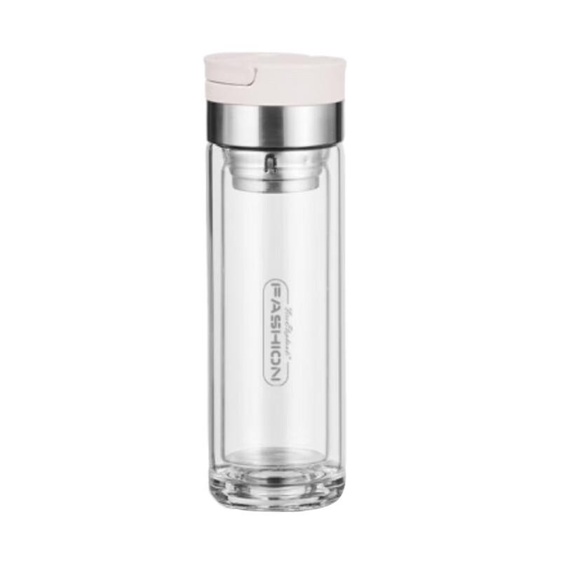 Huoxiang HXB-BL0114 Double Wall Tea Infuser Glass Bottle