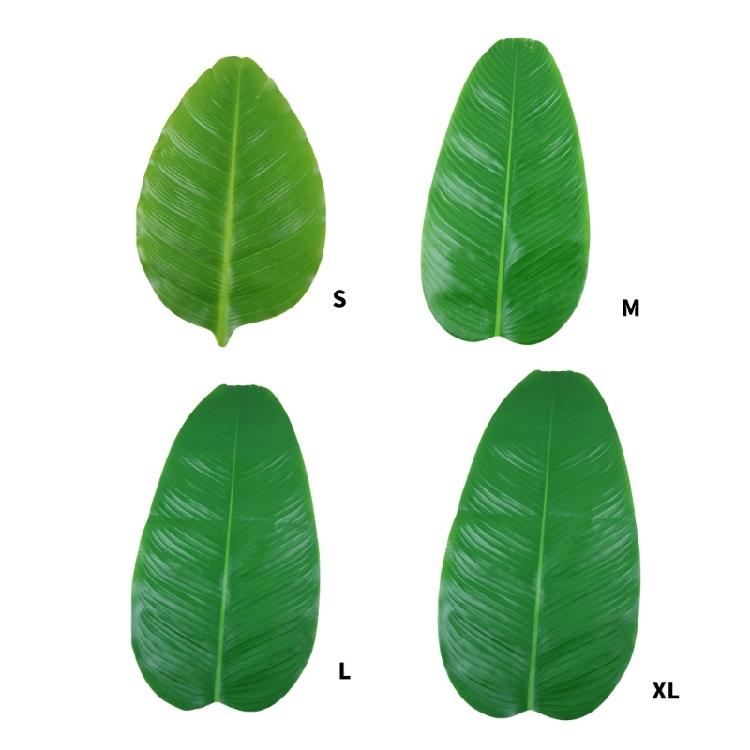 4pcs Multipurpose Banana Leaf Replicas Enhances Any Space with Tropicals Bendables and Practical Party Decoration
