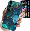 Etui Do Samsung Galaxy A24 4G - Niebiesko Zielony Marmurek Plecki Wzory