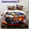 3pcs Custom Name Naruto Adventure Printed Bedding Set Duvet Cover Closure Includes 1 Duvet Cover & 2 Pillowcases, Soft and Comfortable for All Seasons
