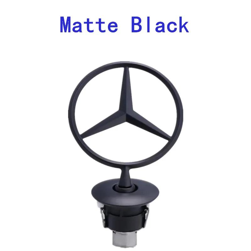 BWD1 Hot 2026 New For Benz 44mm 3D Metal Blue Chrome Star Bonnet Hood Emblem For Mercedes Benz W124 W212 W204 W205 W210 W220 W221 A18