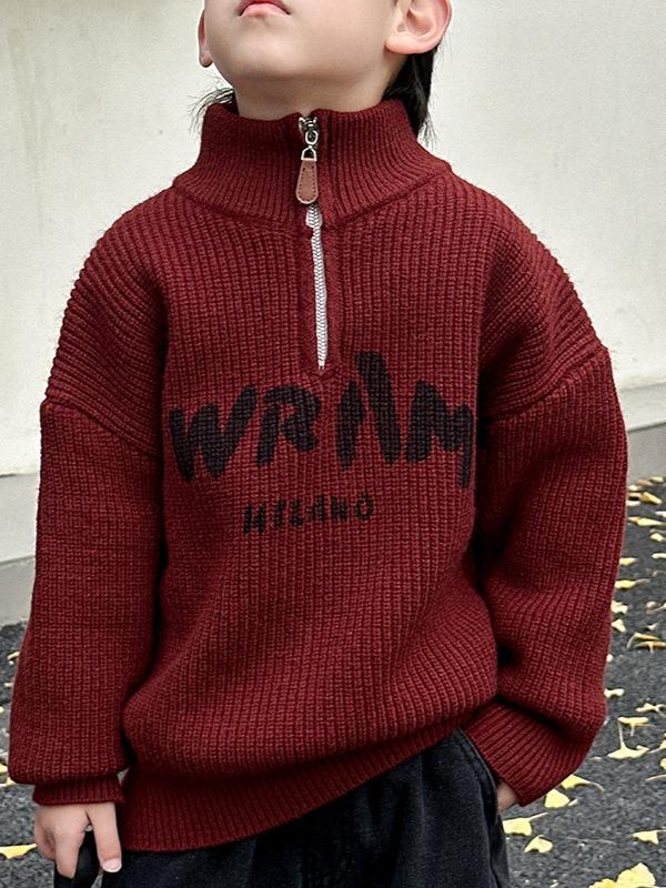Jungen Strick-Cardigan im koreanischen Stil für den Winter – 2025 Mode für kleine und mittelgroße Kinder