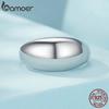 BAMOER 925 Silver Chunky Rings for Women Adjustable Bold Thick Statement Rings for Women Minimalist Rings