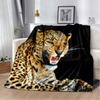 3d Tier Gepard Leopard  Cartoon Blanket for Bed Picnic Blanket Sofa Thin Blanket Air Conditioning Blanket Customized Blankets